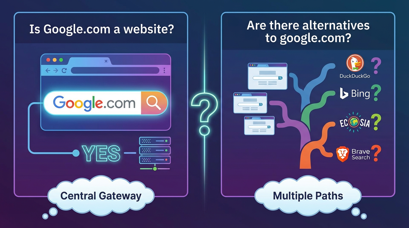 Is Google.com a website? Are there alternatives to google.com?